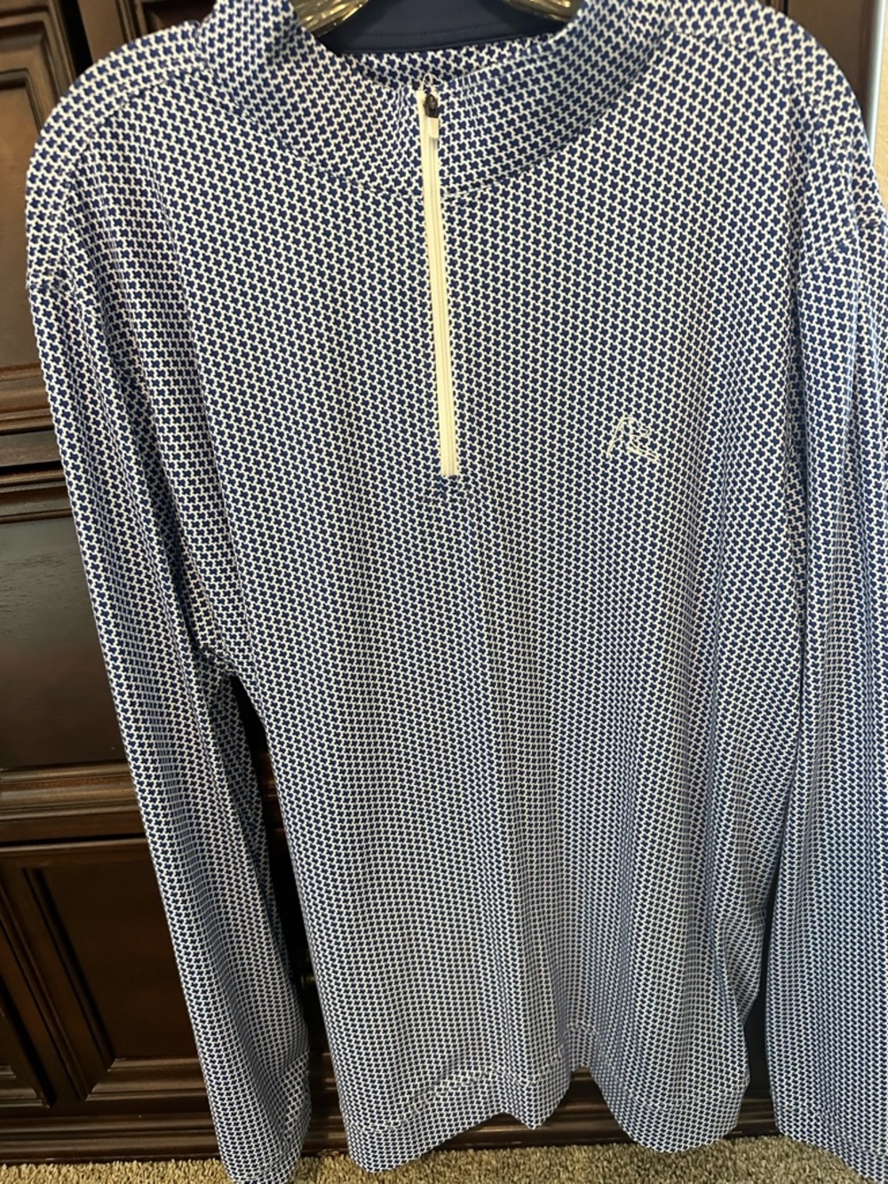 Rhoback Blue and White Texas Patterned Lightweight Shirt Jacket